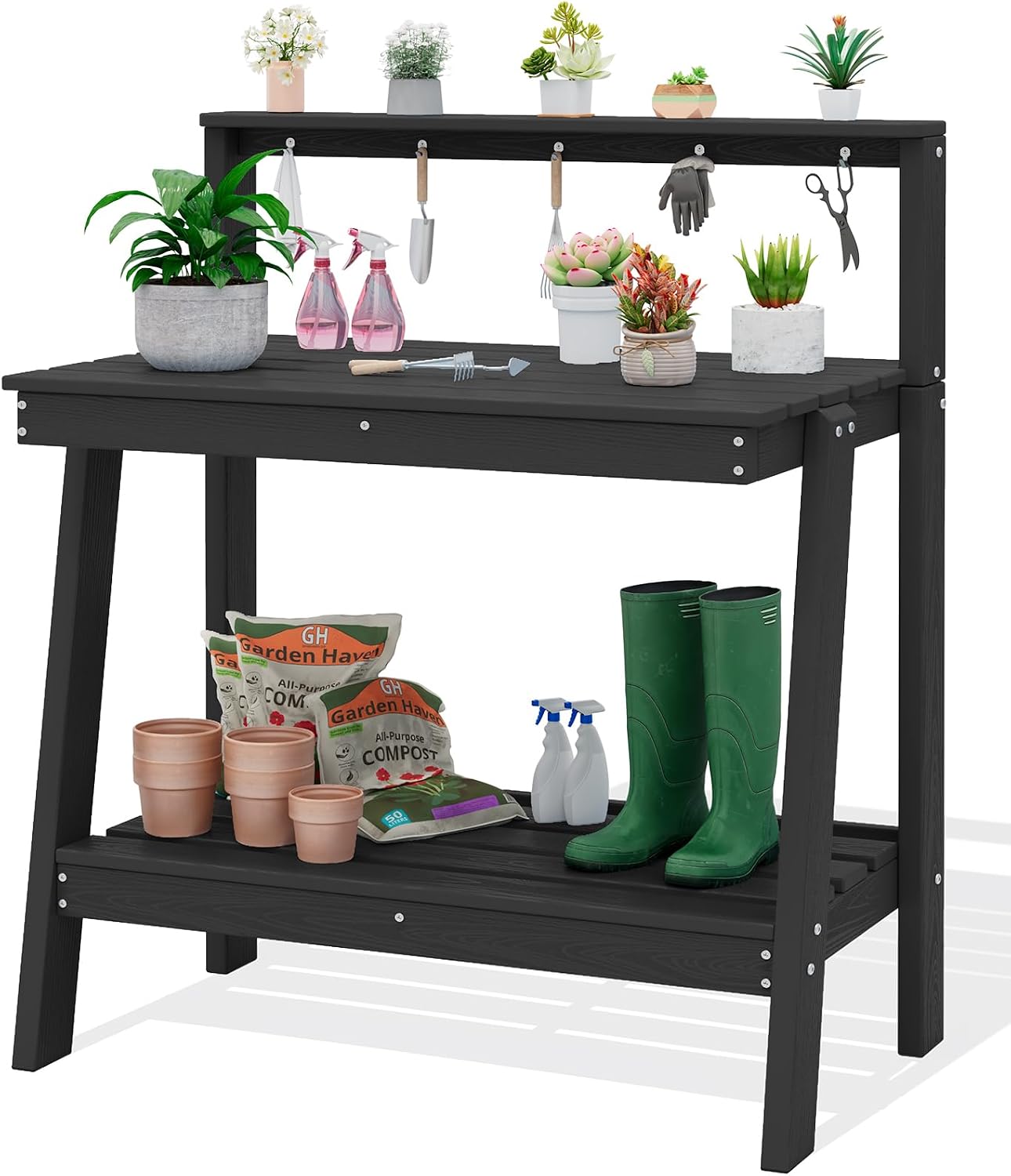 Gardening Tools And Uses - Bancada de jardinagem ao ar livre