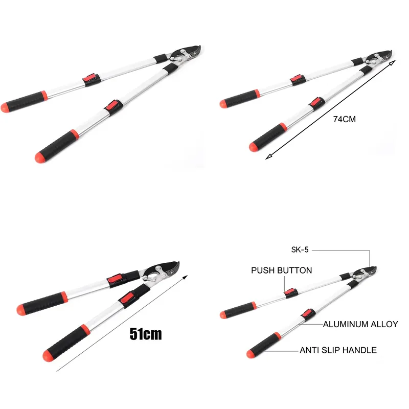 Gardening Tools Hand - Tesoura de Poda Longa Extensível para