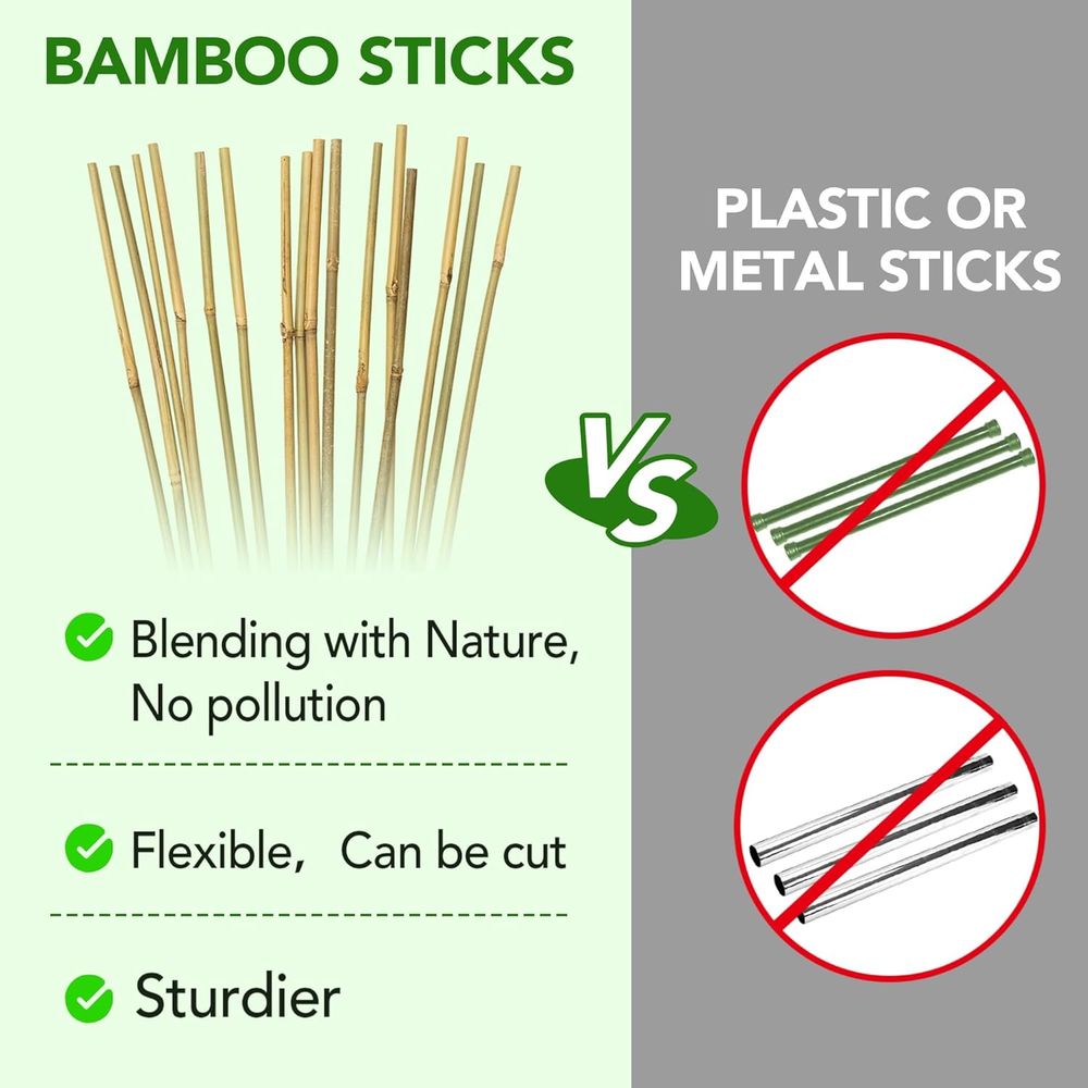 Pacote com 70 Estacas de Bambu - Plant Support Stake avaliação e preço