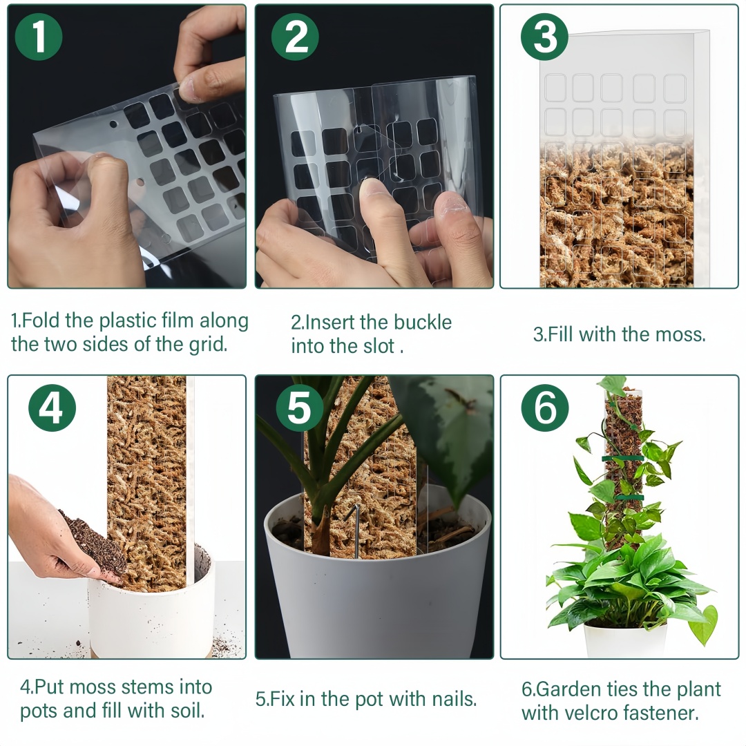 Pólo de musgo plástico planta  - Plant Support Stake avaliação e preço