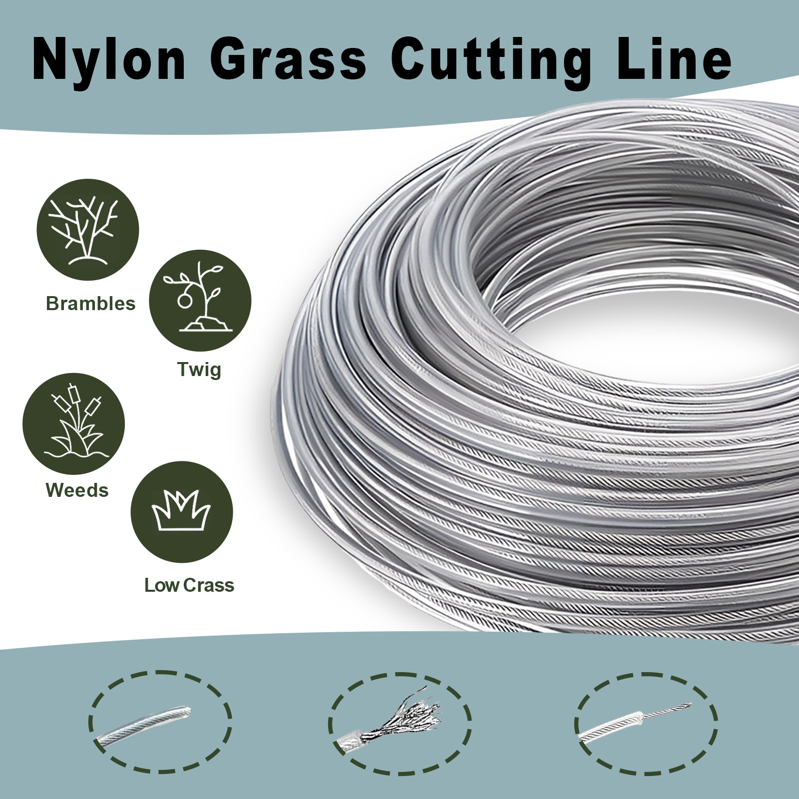 Cosy 10m/15m fio de aço náilon - Gardening Tools Long avaliação e preço