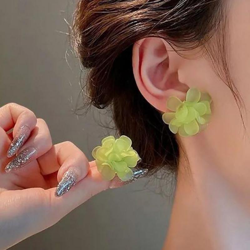 Brincos coreanos com flores do - Plant Support Stake avaliação e preço